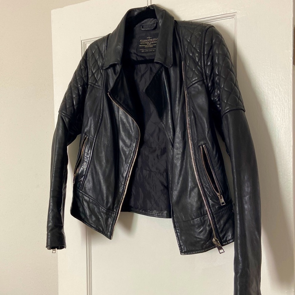 All saints spitafields leather jacket